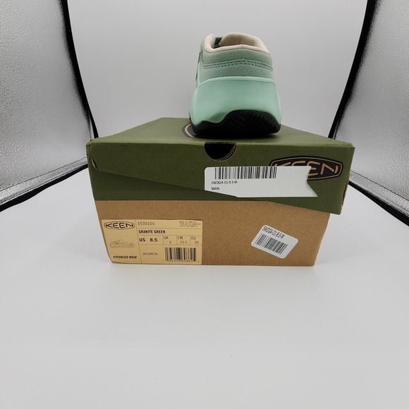 Keen Hypowser Wrap Shoe Womens 8.5 Granite Green Allover Cusion Slip On NEW - Picture 2 of 16